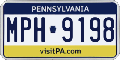 PA license plate MPH9198
