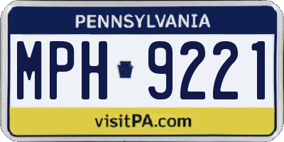PA license plate MPH9221