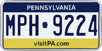 PA license plate MPH9224