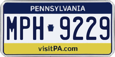 PA license plate MPH9229