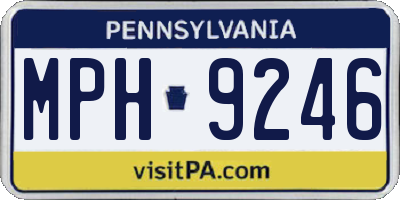 PA license plate MPH9246