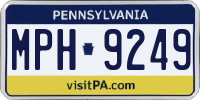 PA license plate MPH9249