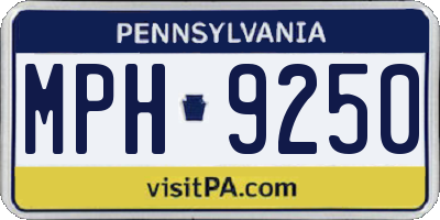 PA license plate MPH9250