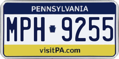 PA license plate MPH9255