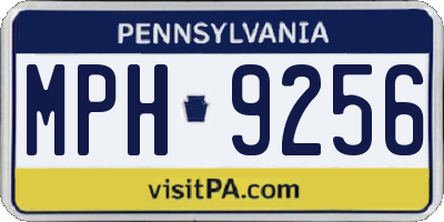 PA license plate MPH9256