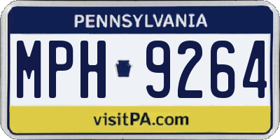 PA license plate MPH9264