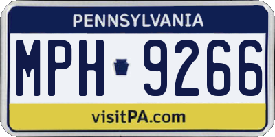 PA license plate MPH9266