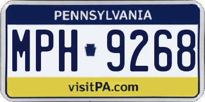 PA license plate MPH9268