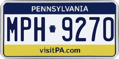 PA license plate MPH9270