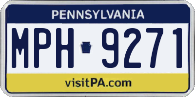 PA license plate MPH9271