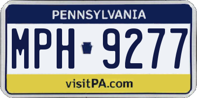 PA license plate MPH9277