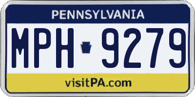 PA license plate MPH9279