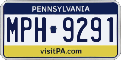 PA license plate MPH9291