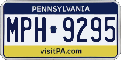 PA license plate MPH9295