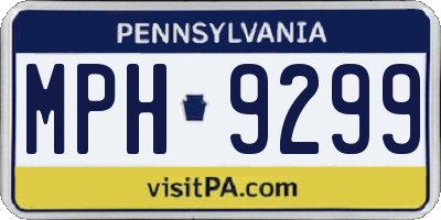 PA license plate MPH9299