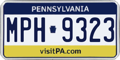 PA license plate MPH9323