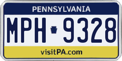 PA license plate MPH9328