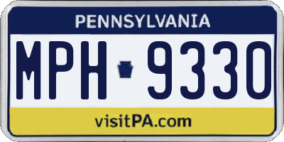 PA license plate MPH9330