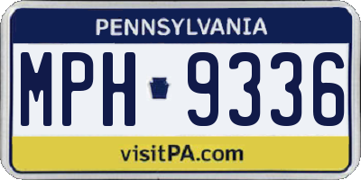 PA license plate MPH9336