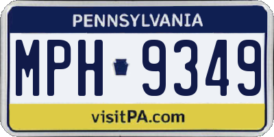 PA license plate MPH9349