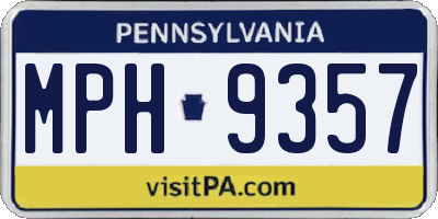 PA license plate MPH9357