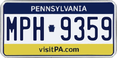 PA license plate MPH9359