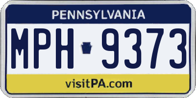 PA license plate MPH9373