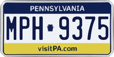 PA license plate MPH9375