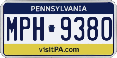 PA license plate MPH9380