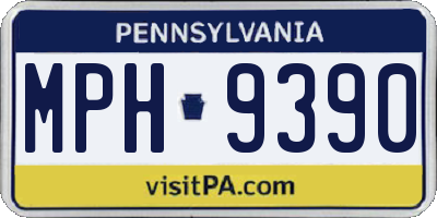 PA license plate MPH9390