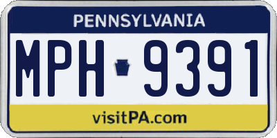 PA license plate MPH9391