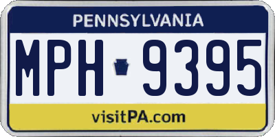 PA license plate MPH9395