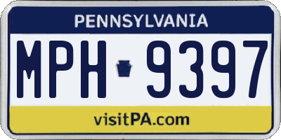 PA license plate MPH9397