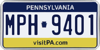 PA license plate MPH9401