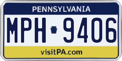PA license plate MPH9406