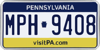 PA license plate MPH9408