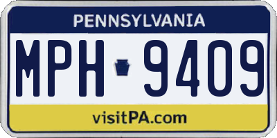 PA license plate MPH9409