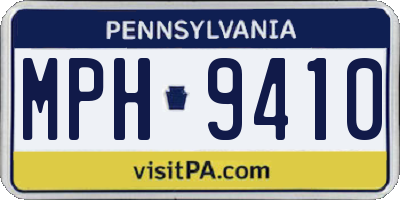 PA license plate MPH9410