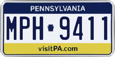 PA license plate MPH9411