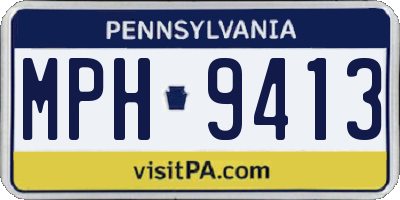 PA license plate MPH9413