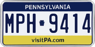 PA license plate MPH9414