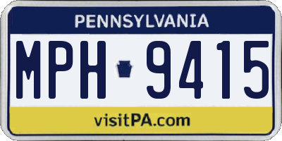 PA license plate MPH9415