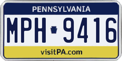 PA license plate MPH9416