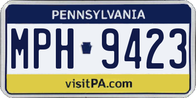 PA license plate MPH9423
