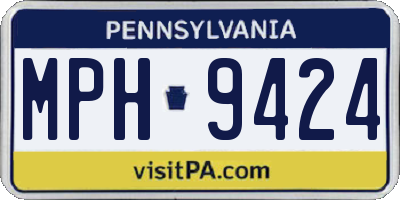 PA license plate MPH9424
