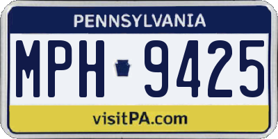 PA license plate MPH9425