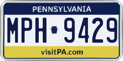 PA license plate MPH9429
