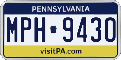 PA license plate MPH9430
