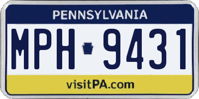 PA license plate MPH9431