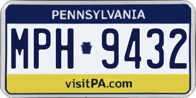 PA license plate MPH9432